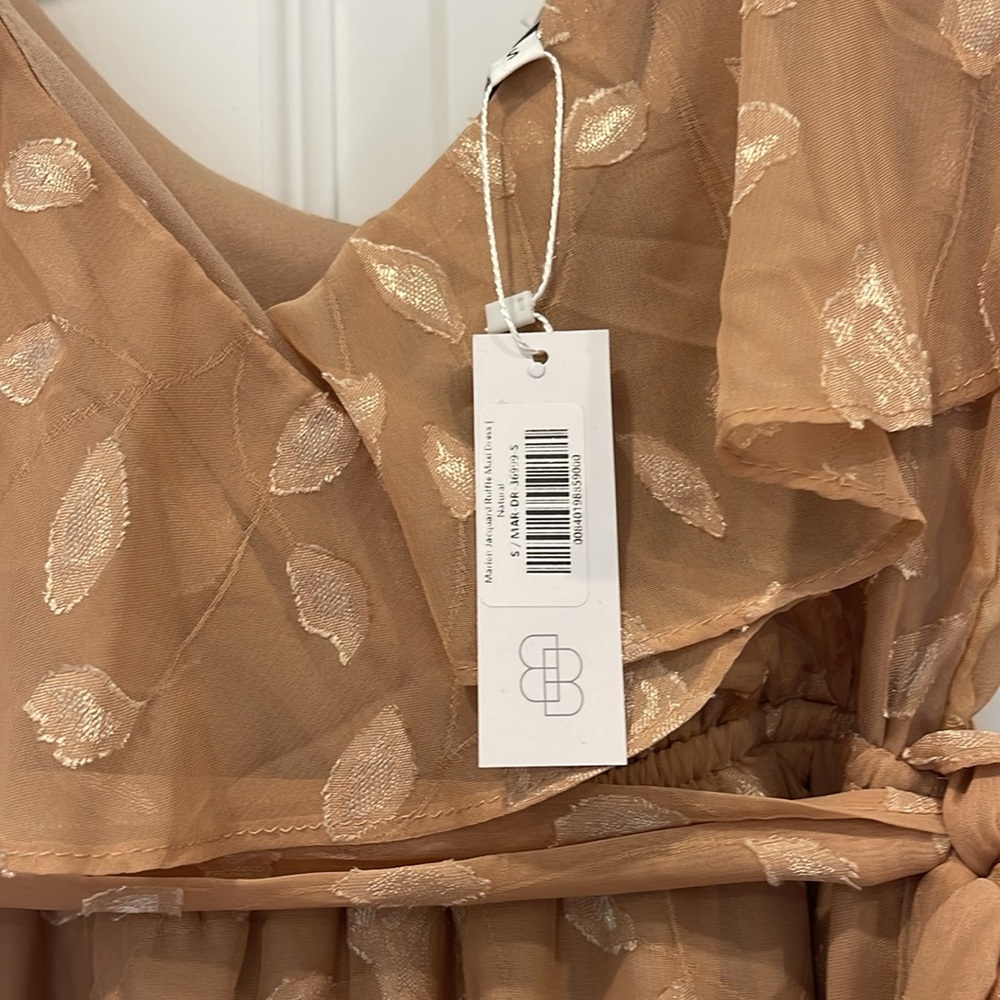 NWT Baltic Born Elegant Tan Wrap Dress - Picture 3 of 5